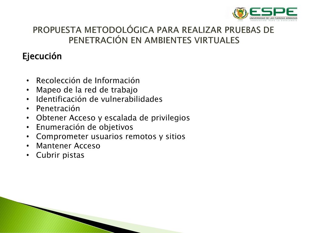 PROPUESTA METODOLÓGICA PARA REALIZAR PRUEBAS DE PENETRACIÓN EN AMBIENTES VIRTUALES