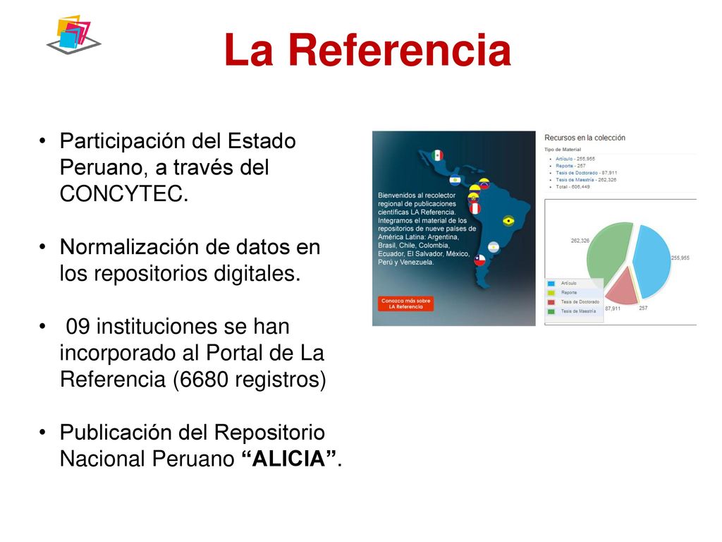 La Referencia Participación del Estado Peruano, a través del CONCYTEC.