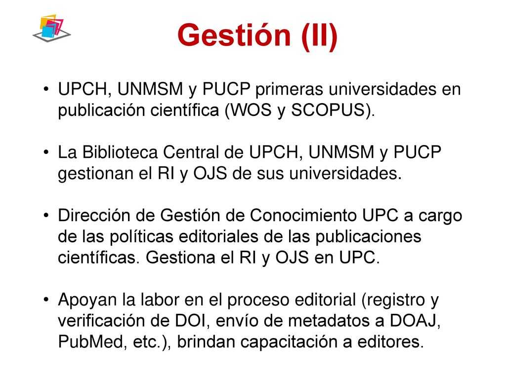 Gestión (II) UPCH, UNMSM y PUCP primeras universidades en publicación científica (WOS y SCOPUS).