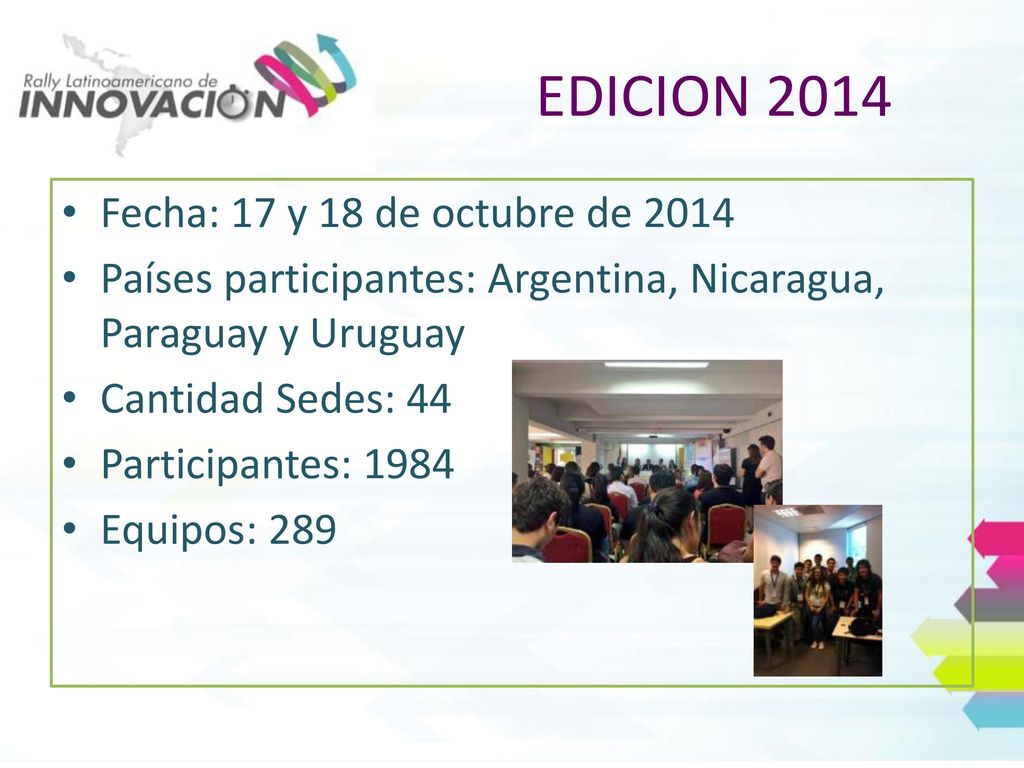EDICION 2014 Fecha: 17 y 18 de octubre de 2014