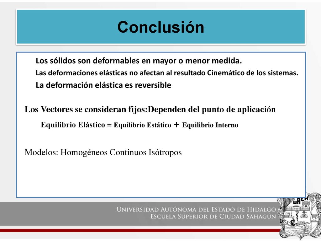 Conclusión Los sólidos son deformables en mayor o menor medida.