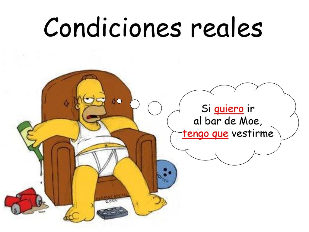 Si quiero ir al bar de Moe, tengo que vestirme