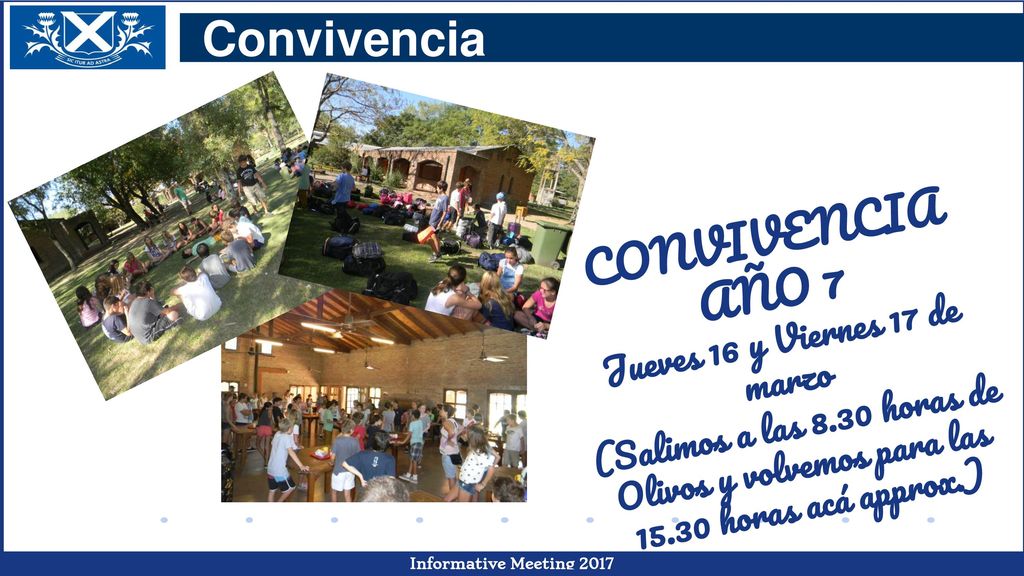CONVIVENCIA AÑO 7 Jueves 16 y Viernes 17 de marzo