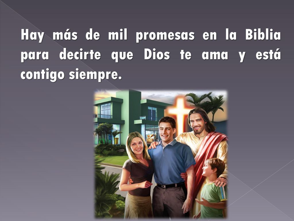 Hay más de mil promesas en la Biblia para decirte que Dios te ama y está contigo siempre.