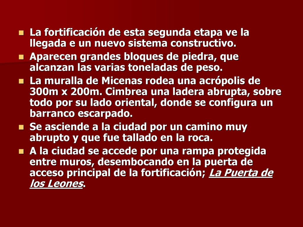 La fortificación de esta segunda etapa ve la llegada e un nuevo sistema constructivo.