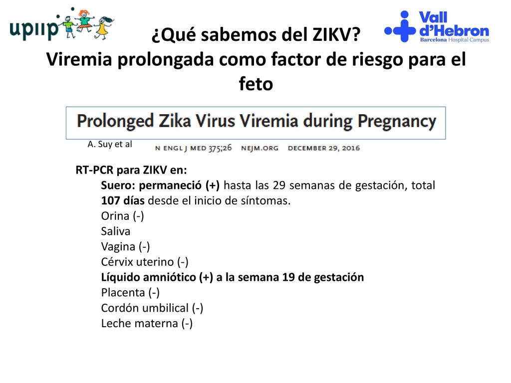 ¿Qué sabemos del ZIKV Viremia prolongada como factor de riesgo para el feto