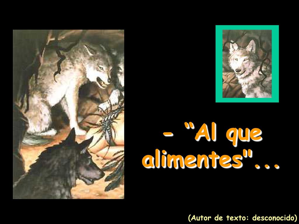 - Al que alimentes ... (Autor de texto: desconocido)