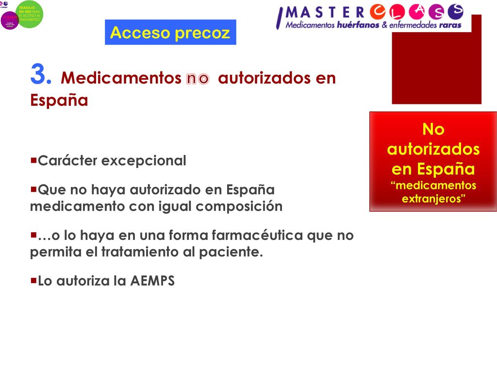 3. Medicamentos no autorizados en España