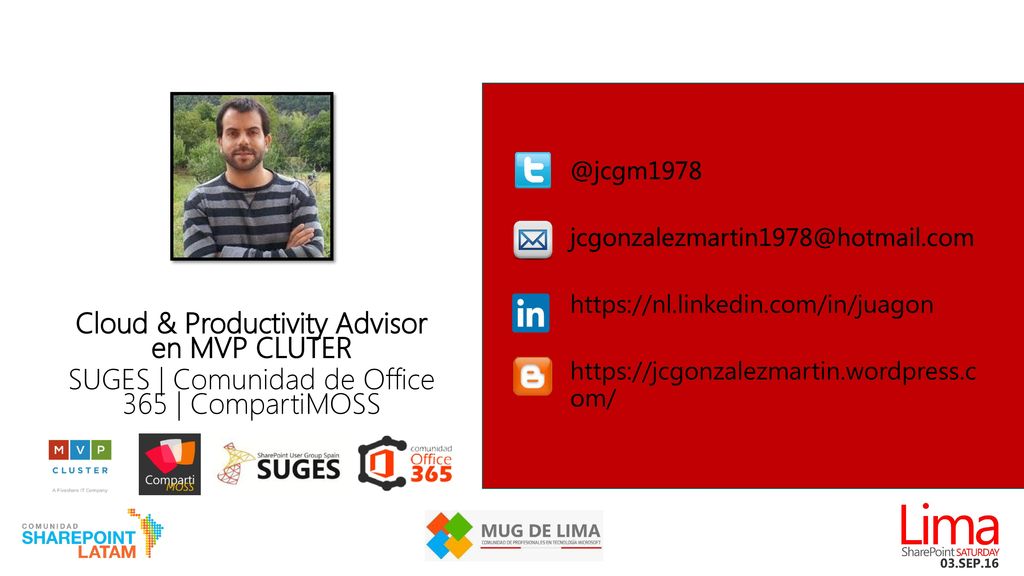 Cloud & Productivity Advisor en MVP CLUTER