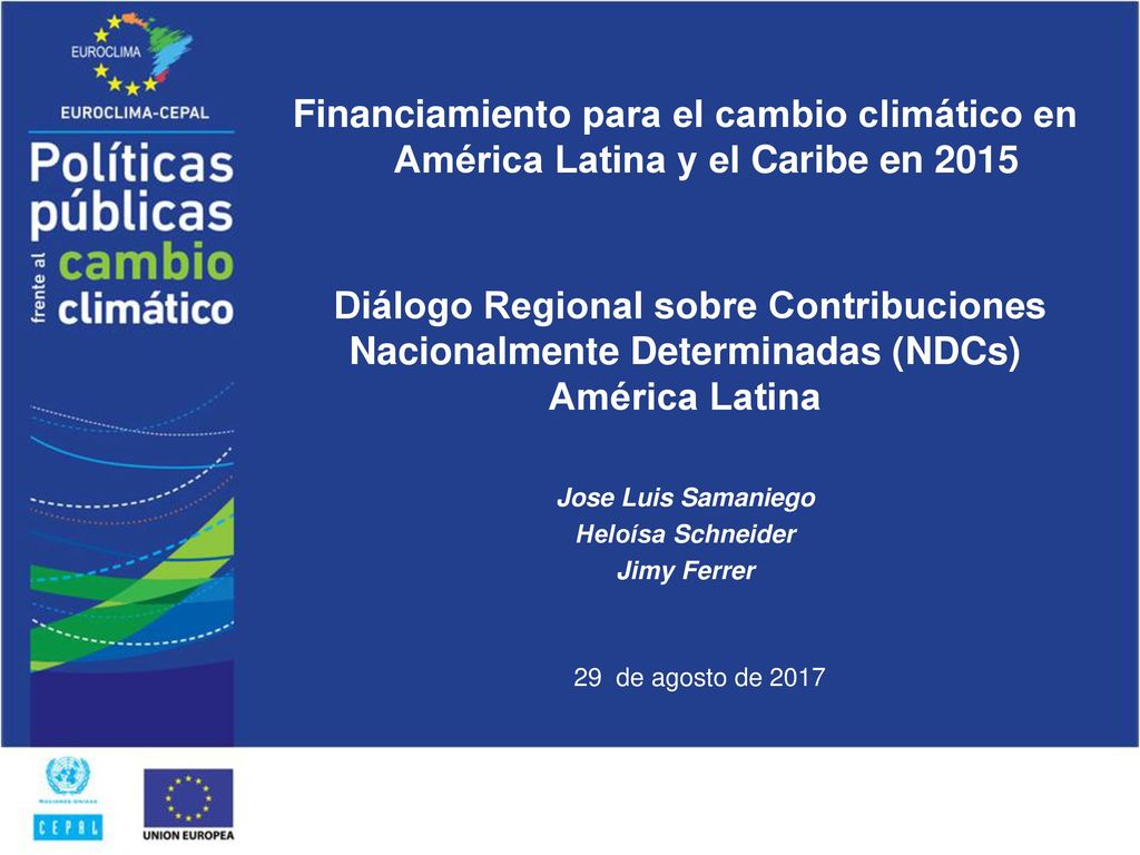 Financiamiento para el cambio climático en América Latina y el Caribe en 2015