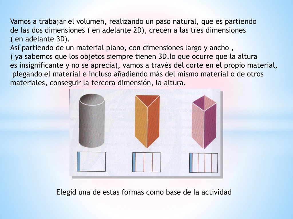Vamos a trabajar el volumen, realizando un paso natural, que es partiendo