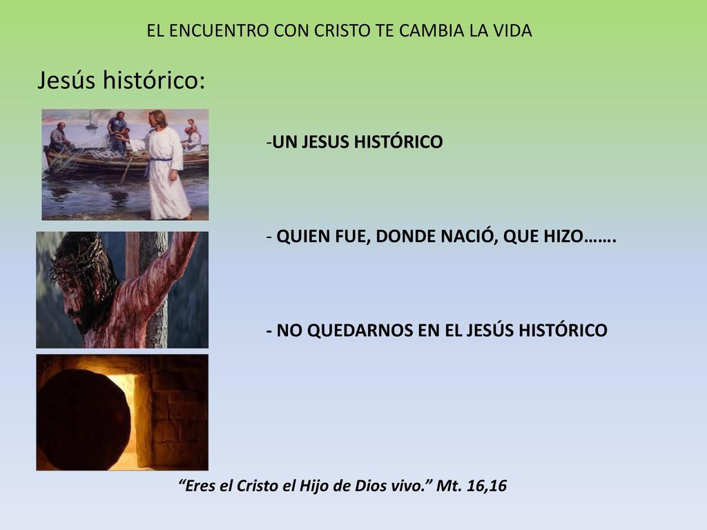 Eres el Cristo el Hijo de Dios vivo. Mt. 16,16