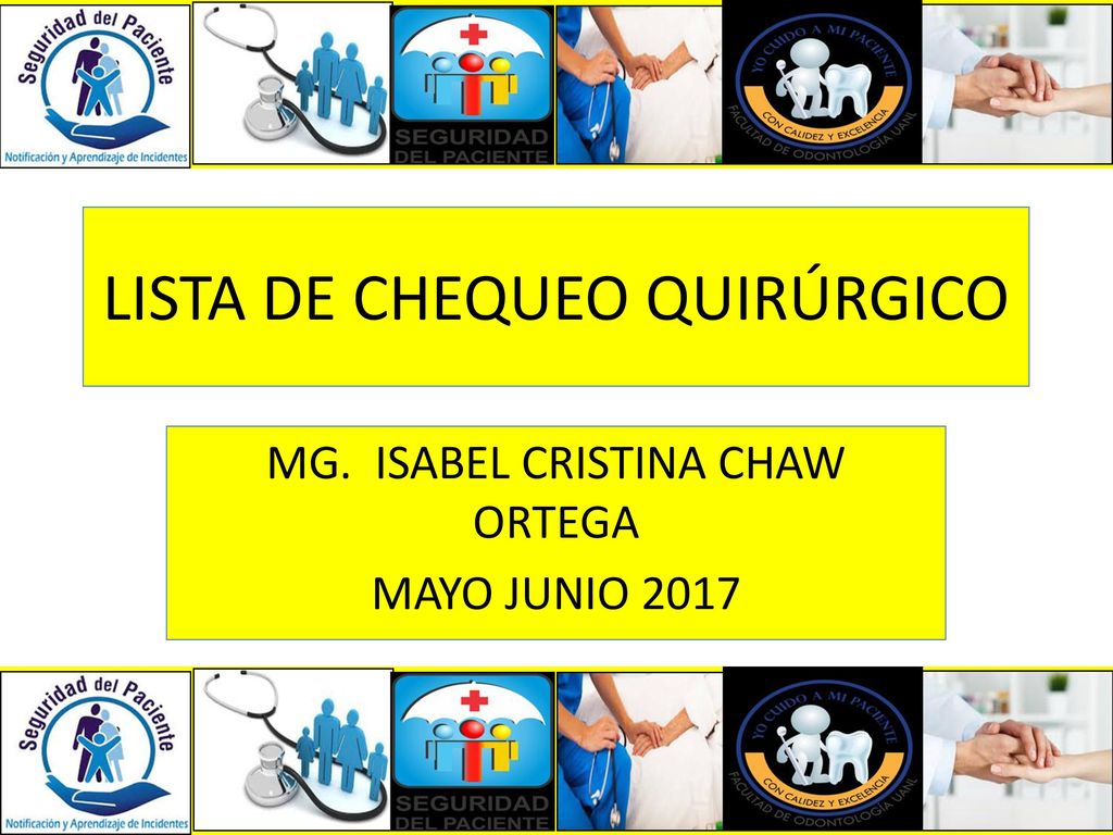 LISTA DE CHEQUEO QUIRÚRGICO