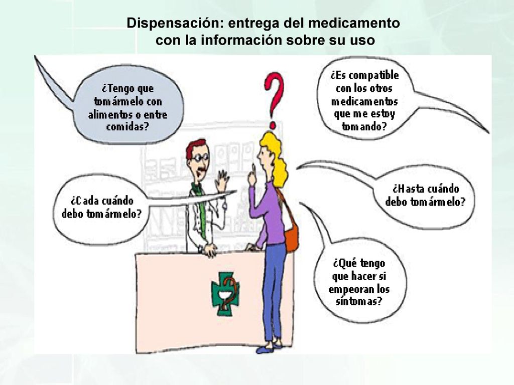 Dispensación: entrega del medicamento con la información sobre su uso