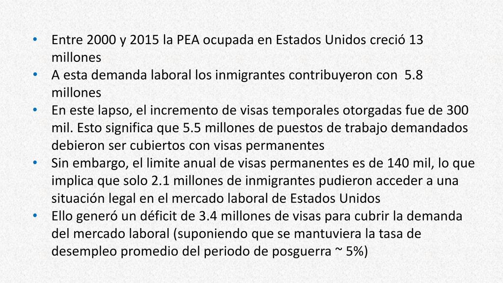 Entre 2000 y 2015 la PEA ocupada en Estados Unidos creció 13 millones