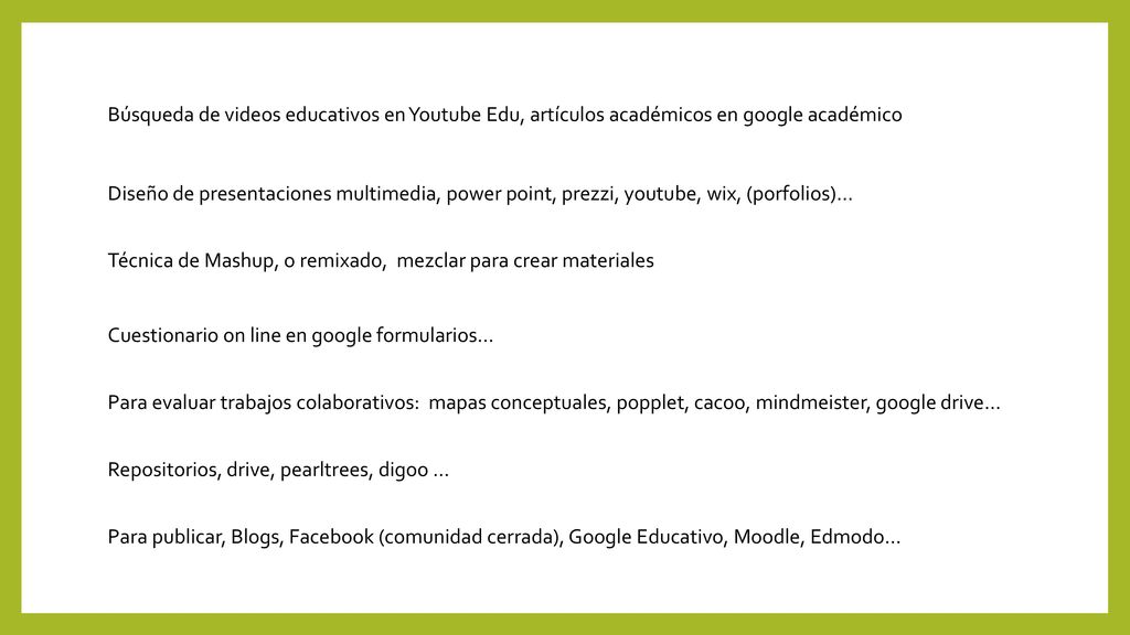 Búsqueda de videos educativos en Youtube Edu, artículos académicos en google académico
