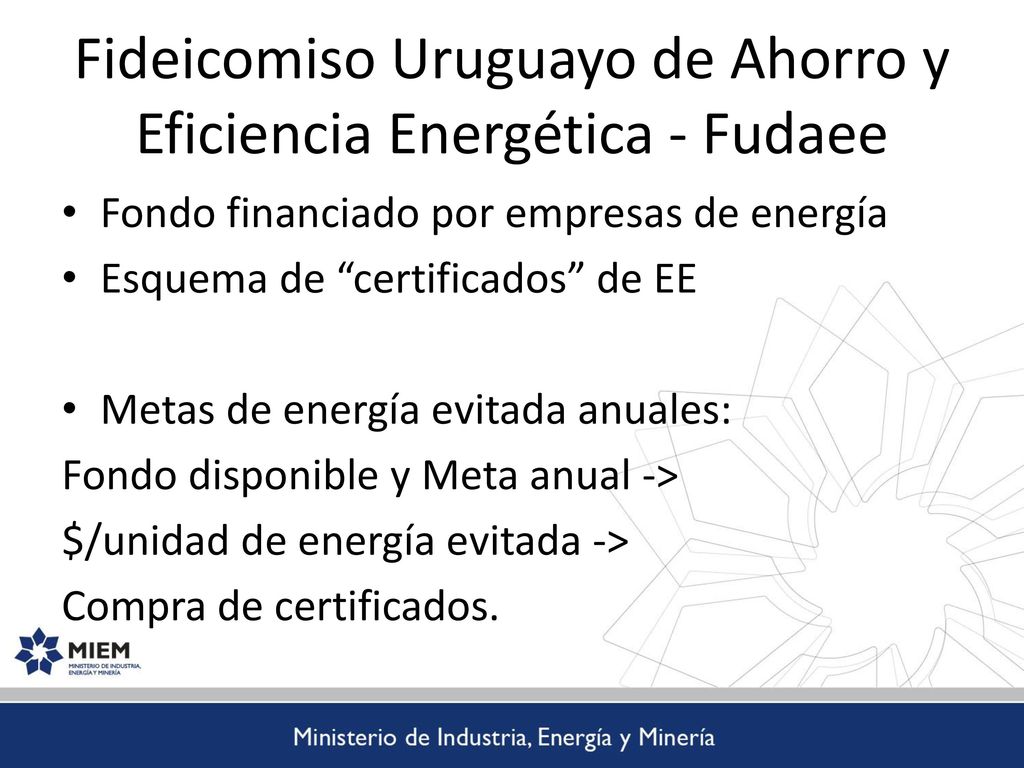 Fideicomiso Uruguayo de Ahorro y Eficiencia Energética - Fudaee
