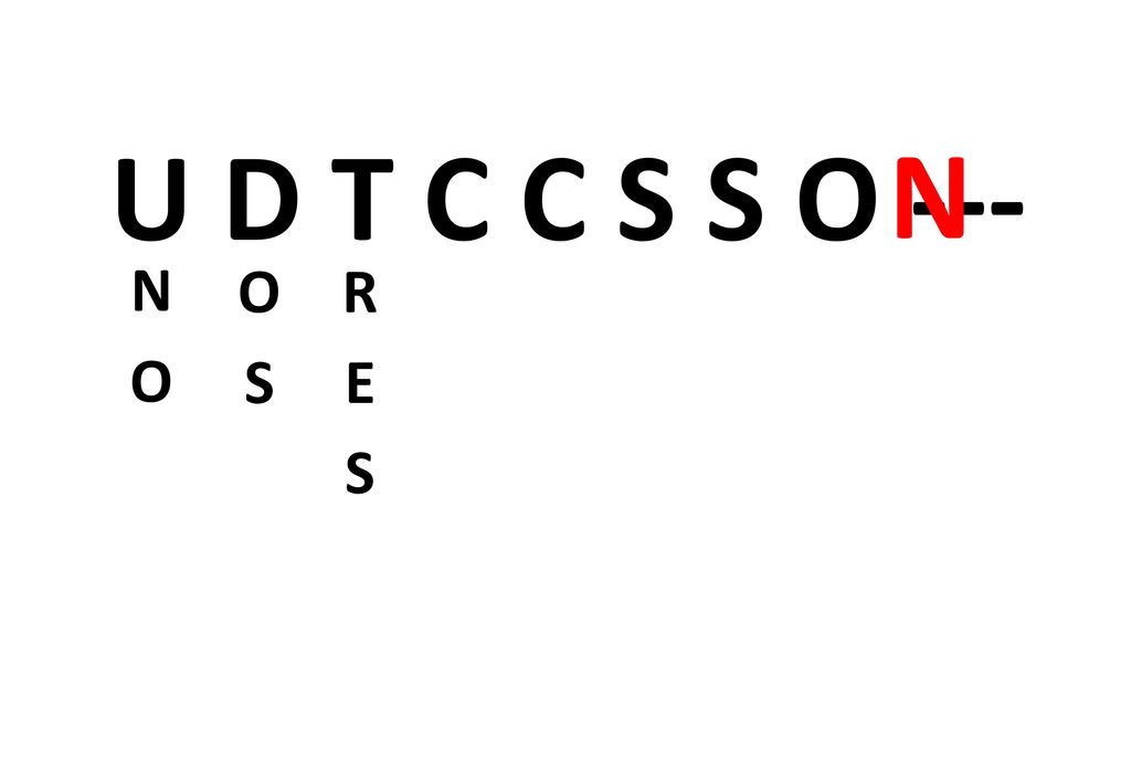 U D T C C S S O --- N NO OS RES