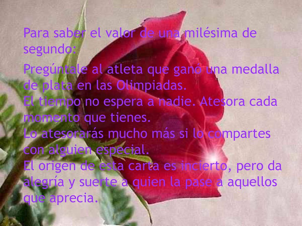 Para saber el valor de una milésima de segundo: