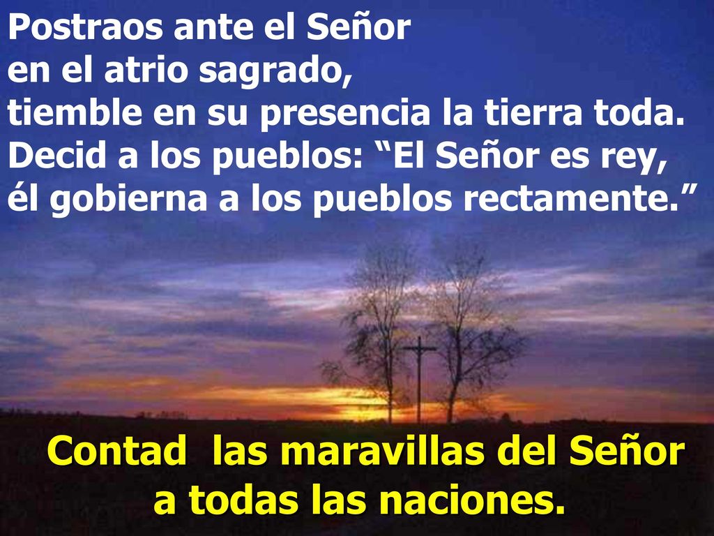 Contad las maravillas del Señor a todas las naciones.