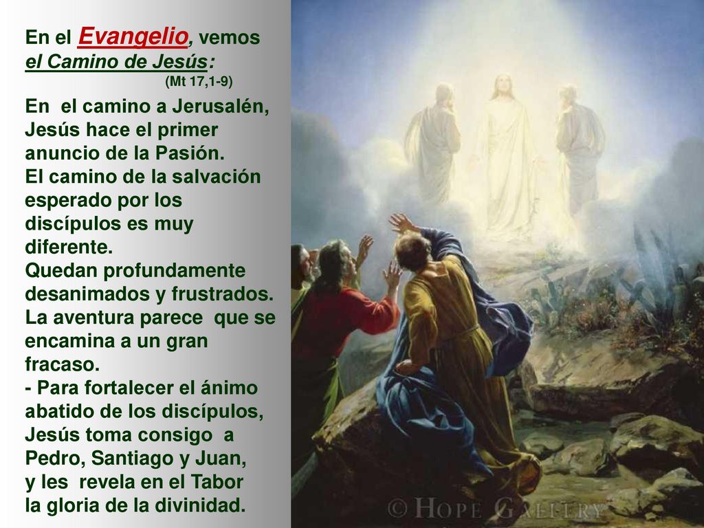 En el camino a Jerusalén, Jesús hace el primer anuncio de la Pasión.