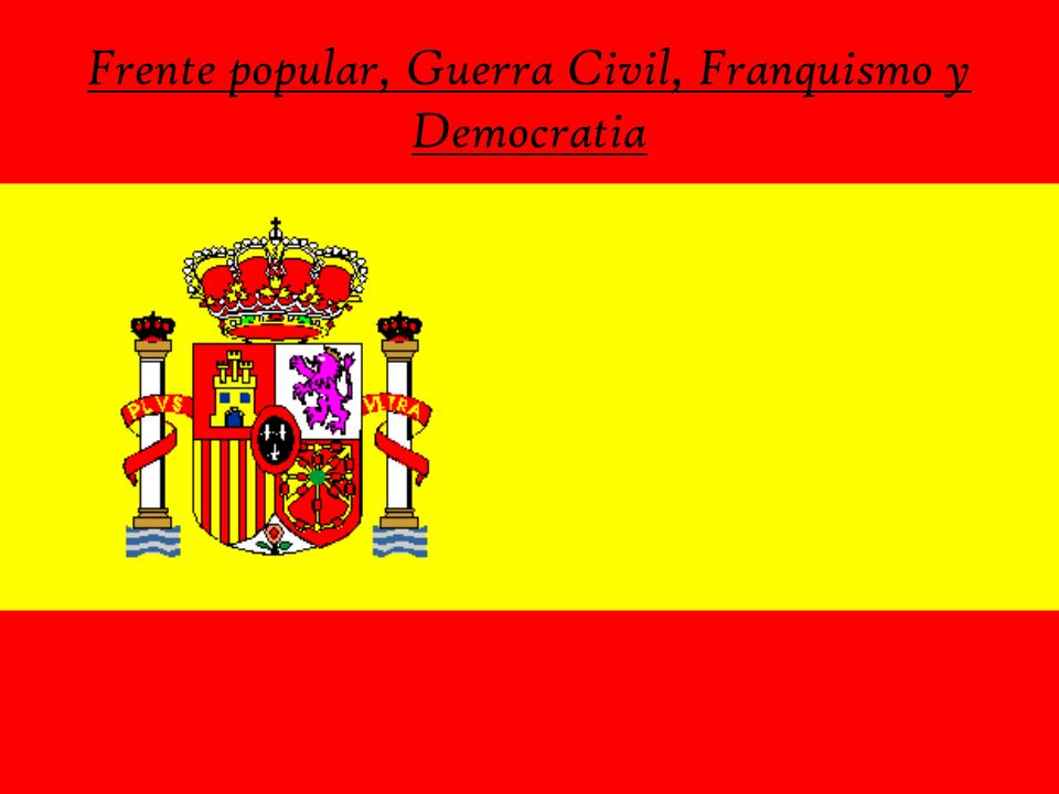 Frente popular, Guerra Civil, Franquismo y Democratia