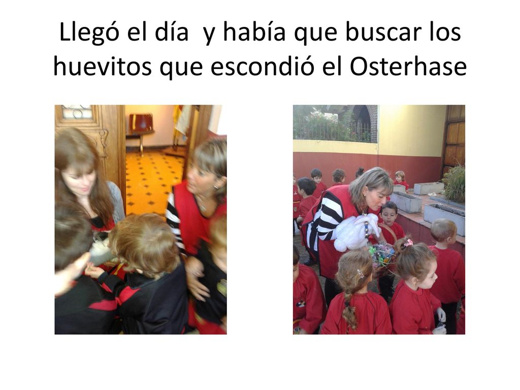 Llegó el día y había que buscar los huevitos que escondió el Osterhase