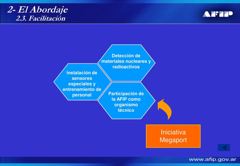 2- El Abordaje 2.3. Facilitación Iniciativa Megaport Detección de