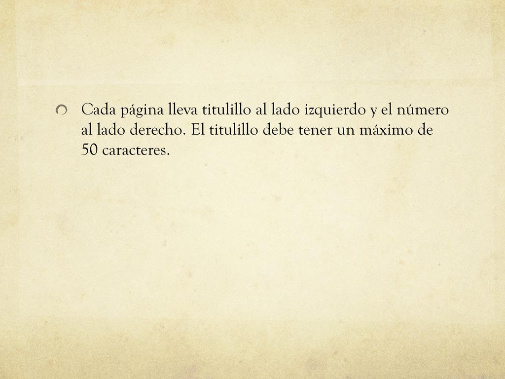 Cada página lleva titulillo al lado izquierdo y el número al lado derecho.