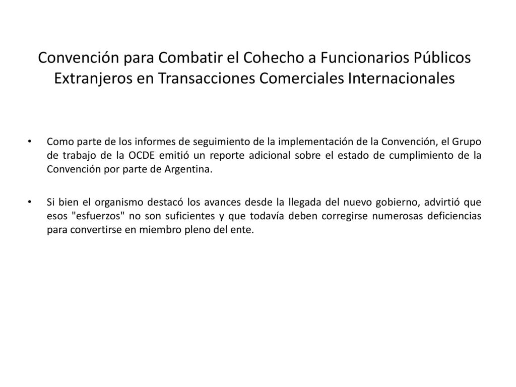 Convención para Combatir el Cohecho a Funcionarios Públicos Extranjeros en Transacciones Comerciales Internacionales