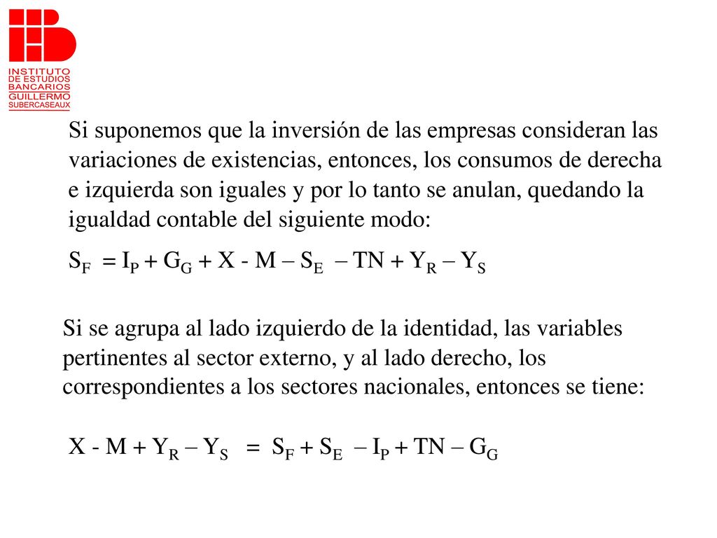 Si suponemos que la inversión de las empresas consideran las