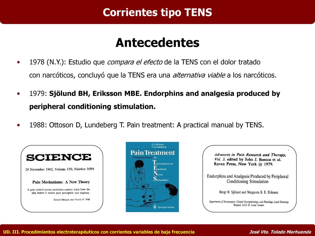 Antecedentes Corrientes tipo TENS