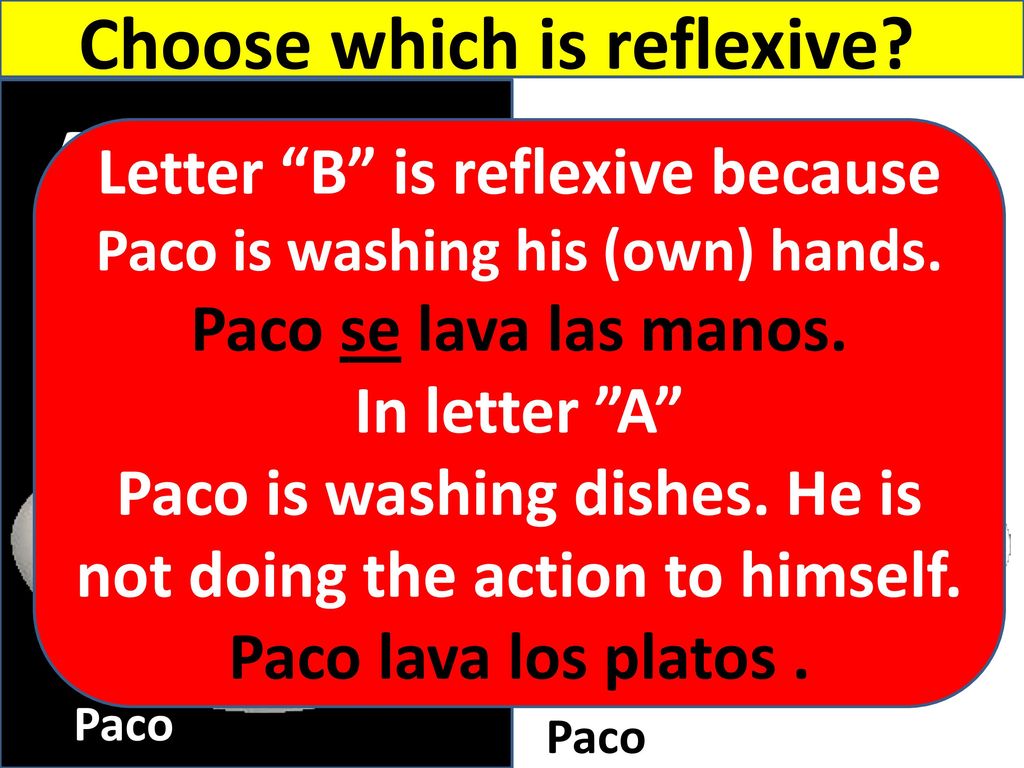 B A Choose which is reflexive Letter B is reflexive because