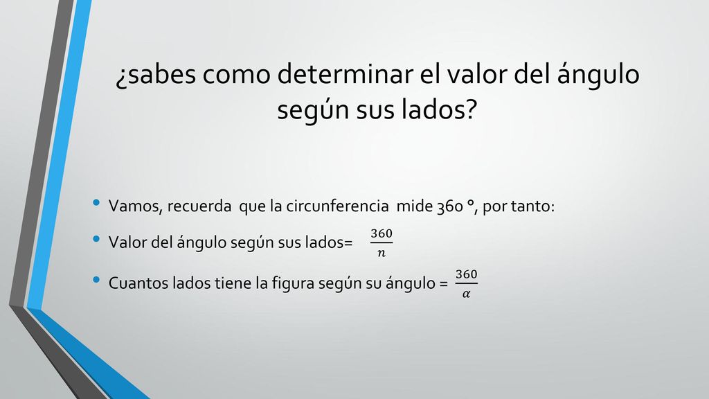 ¿sabes como determinar el valor del ángulo según sus lados