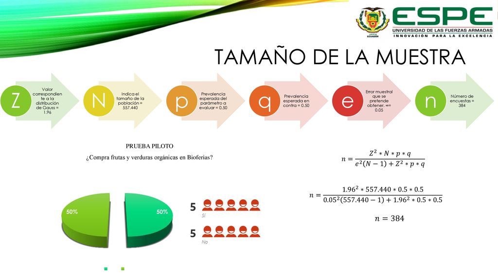 TAMAÑO DE LA MUESTRA Z N p q e n 𝑛=384