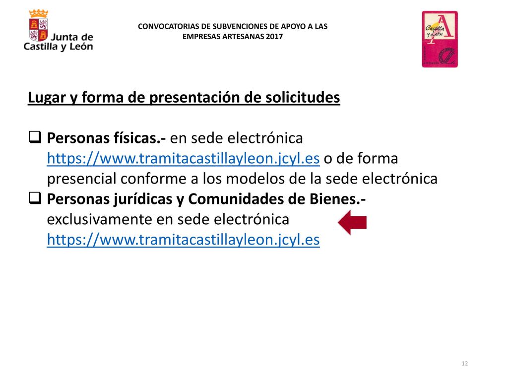CONVOCATORIAS DE SUBVENCIONES DE APOYO A LAS EMPRESAS ARTESANAS 2017