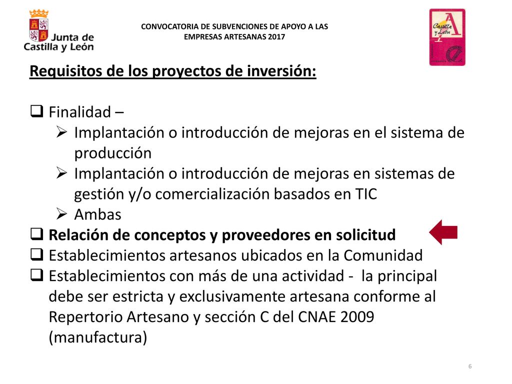 CONVOCATORIA DE SUBVENCIONES DE APOYO A LAS EMPRESAS ARTESANAS 2017