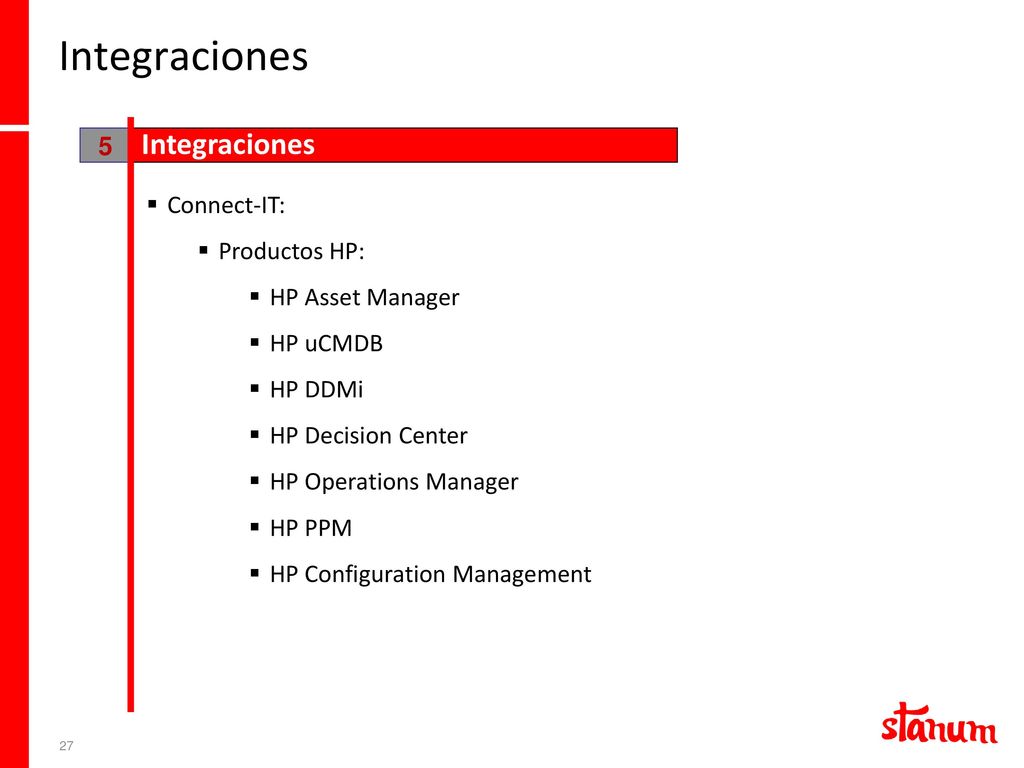 Integraciones Integraciones 5 Connect-IT: Productos HP: