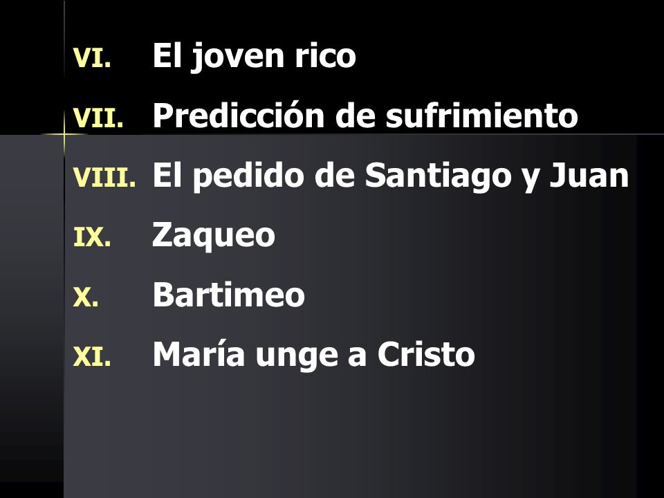 El joven rico Predicción de sufrimiento. El pedido de Santiago y Juan.