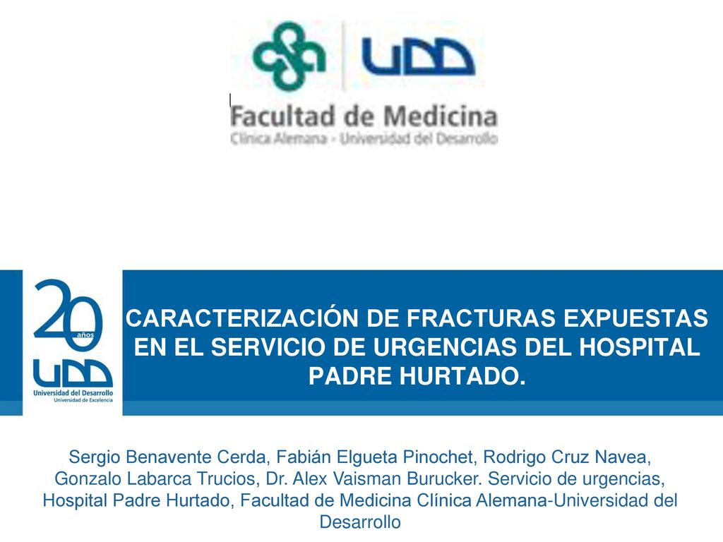 CARACTERIZACIÓN DE FRACTURAS EXPUESTAS EN EL SERVICIO DE URGENCIAS DEL HOSPITAL PADRE HURTADO.