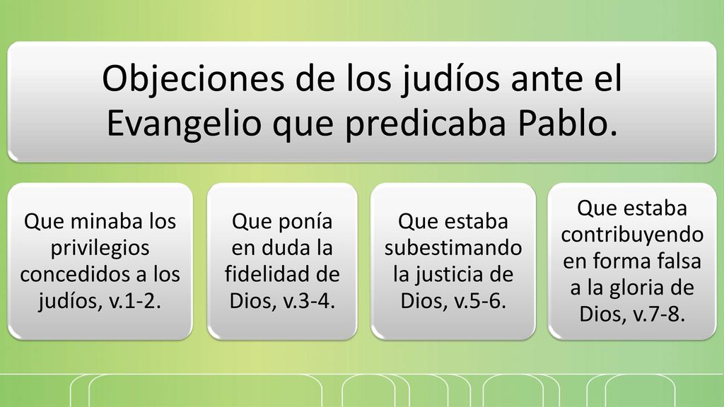 Objeciones de los judíos ante el Evangelio que predicaba Pablo.