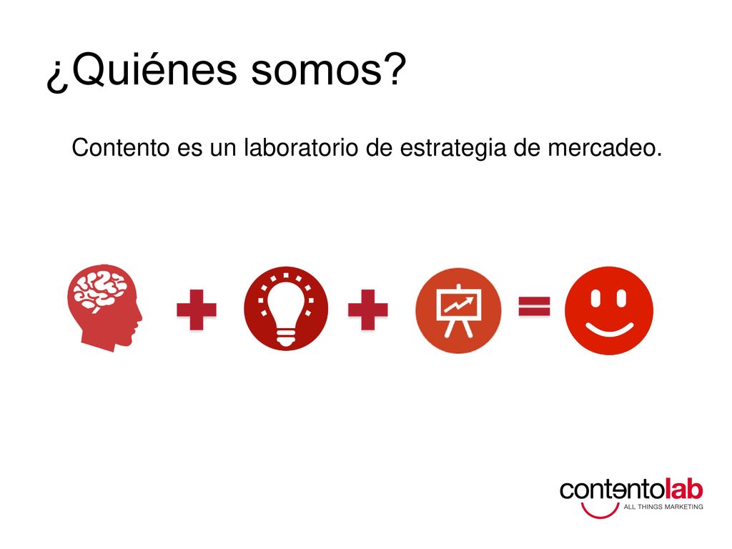 ¿Quiénes somos Contento es un laboratorio de estrategia de mercadeo.