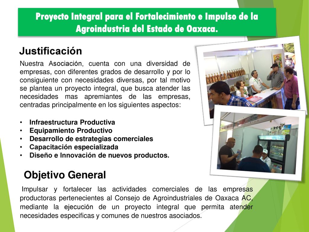 Proyecto Integral para el Fortalecimiento e Impulso de la Agroindustria del Estado de Oaxaca.