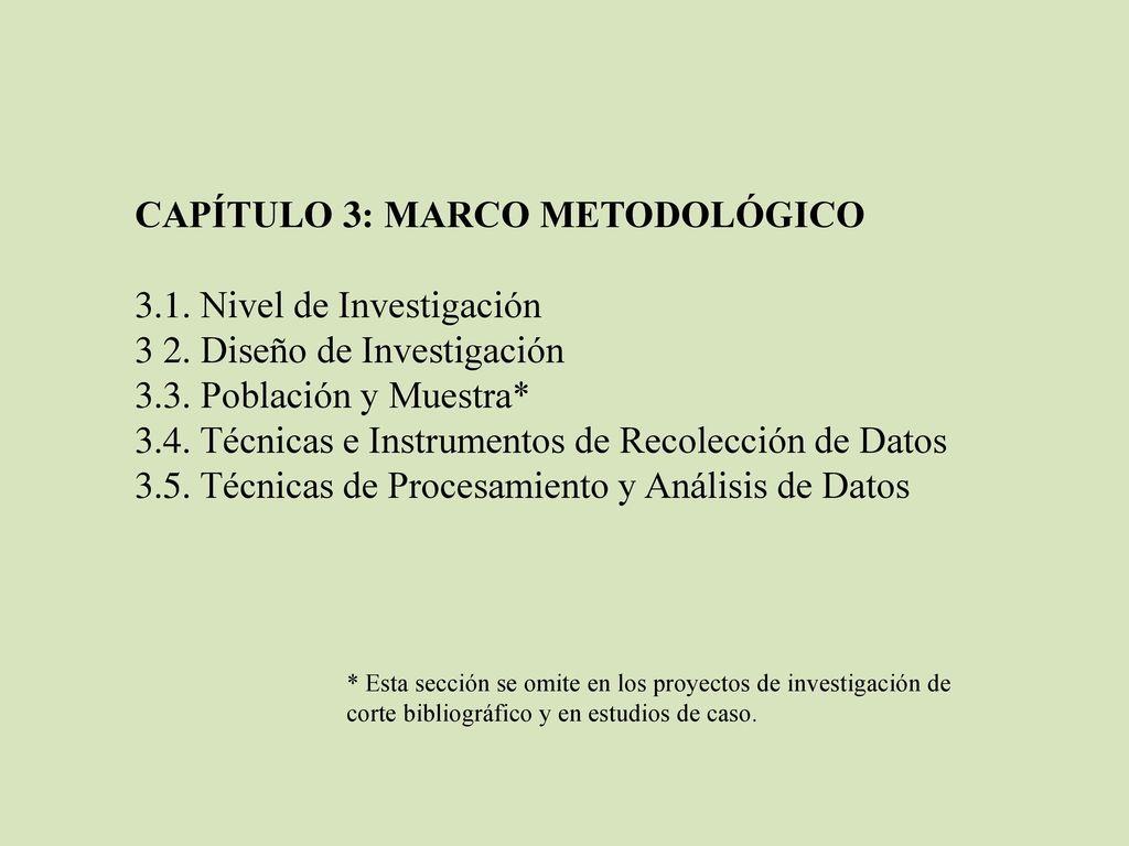 CAPÍTULO 3: MARCO METODOLÓGICO 3.1. Nivel de Investigación