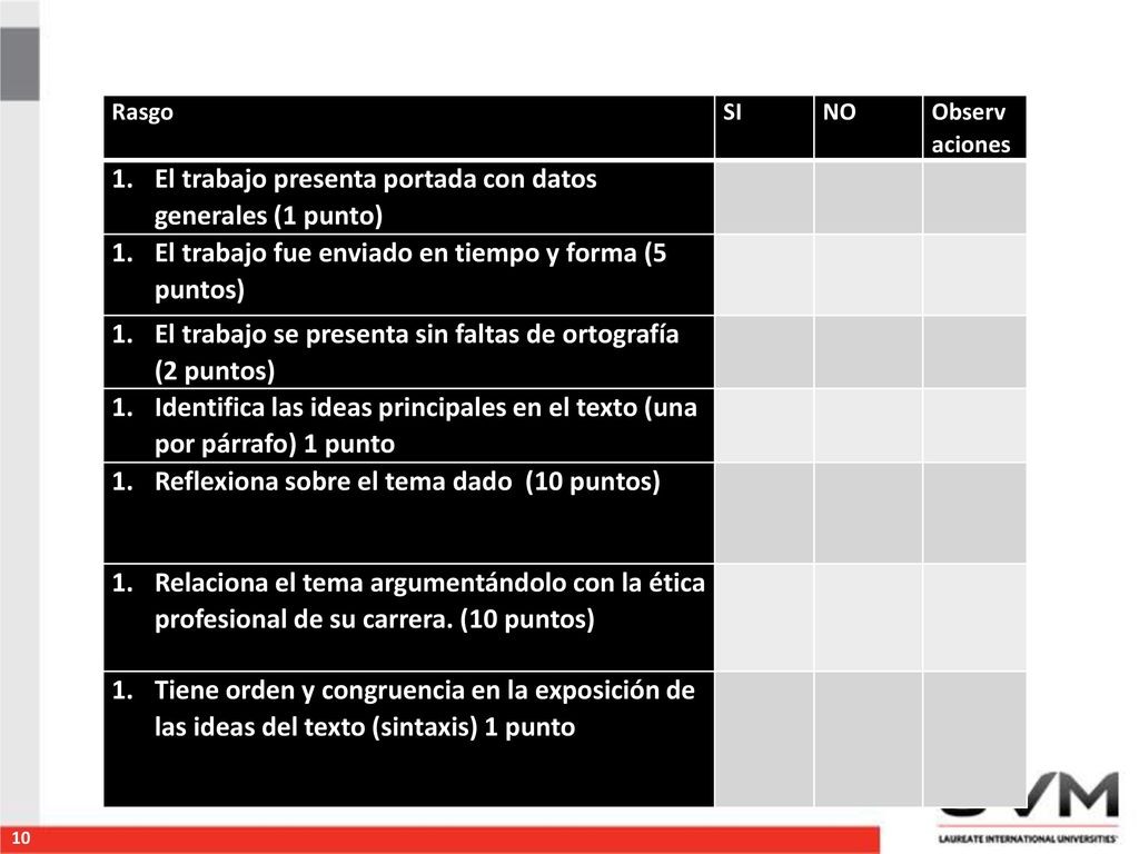 El trabajo presenta portada con datos generales (1 punto)