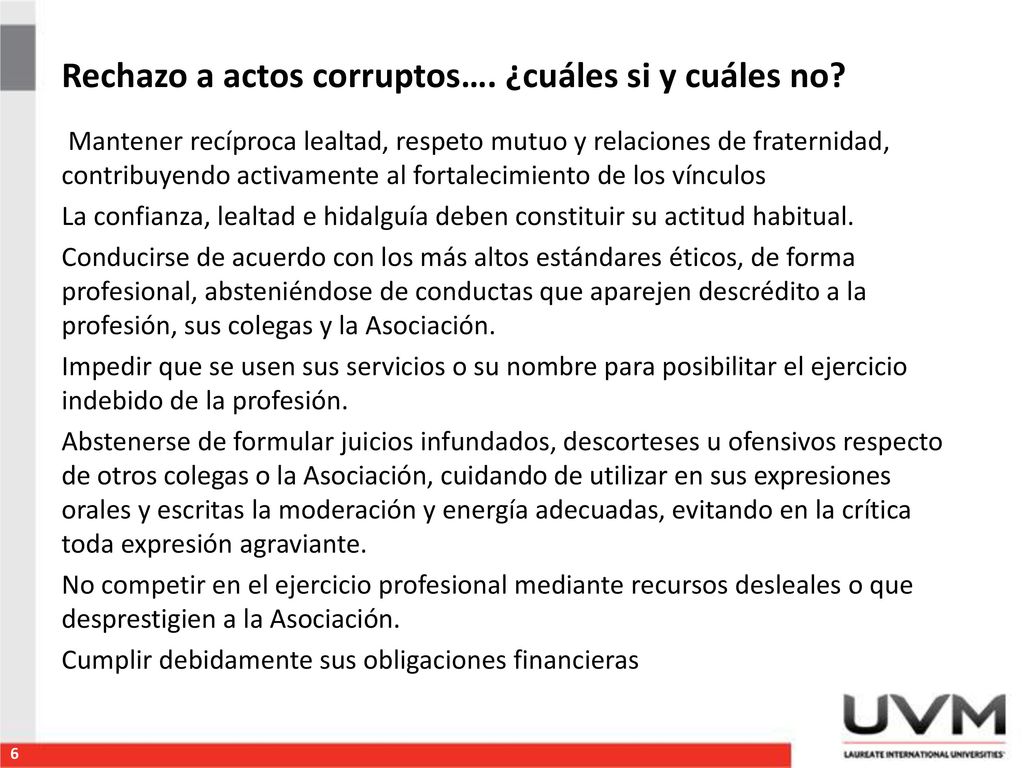 Rechazo a actos corruptos…. ¿cuáles si y cuáles no