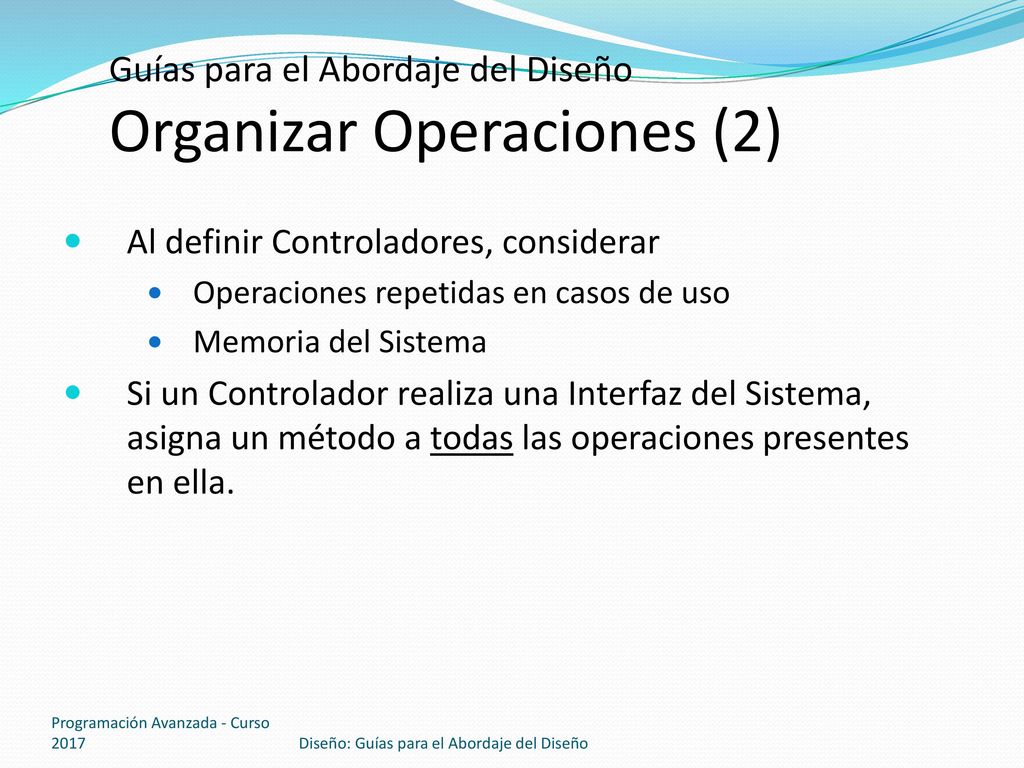 Guías para el Abordaje del Diseño Organizar Operaciones (2)