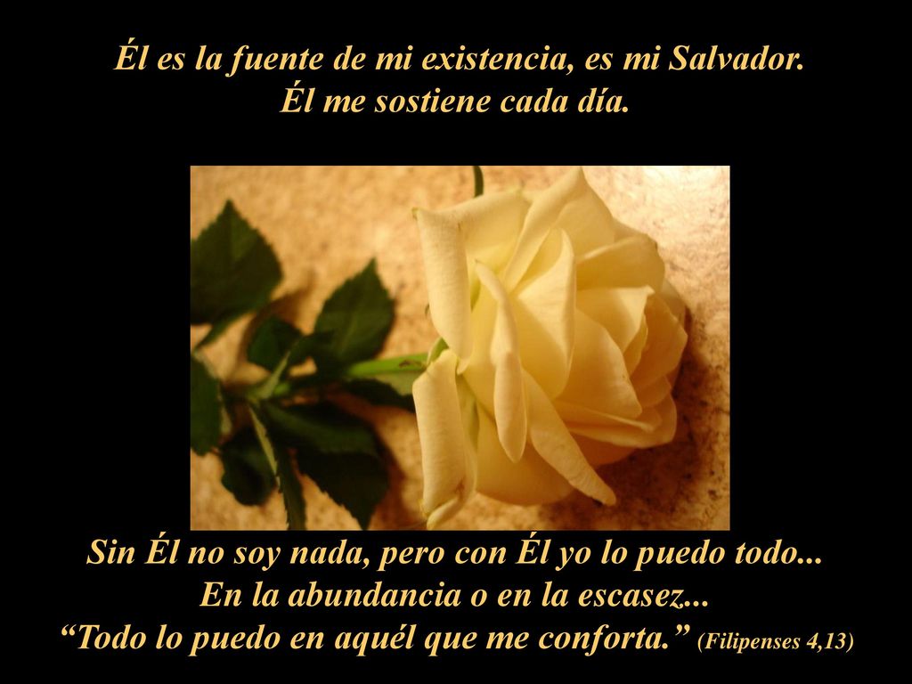 Él es la fuente de mi existencia, es mi Salvador.