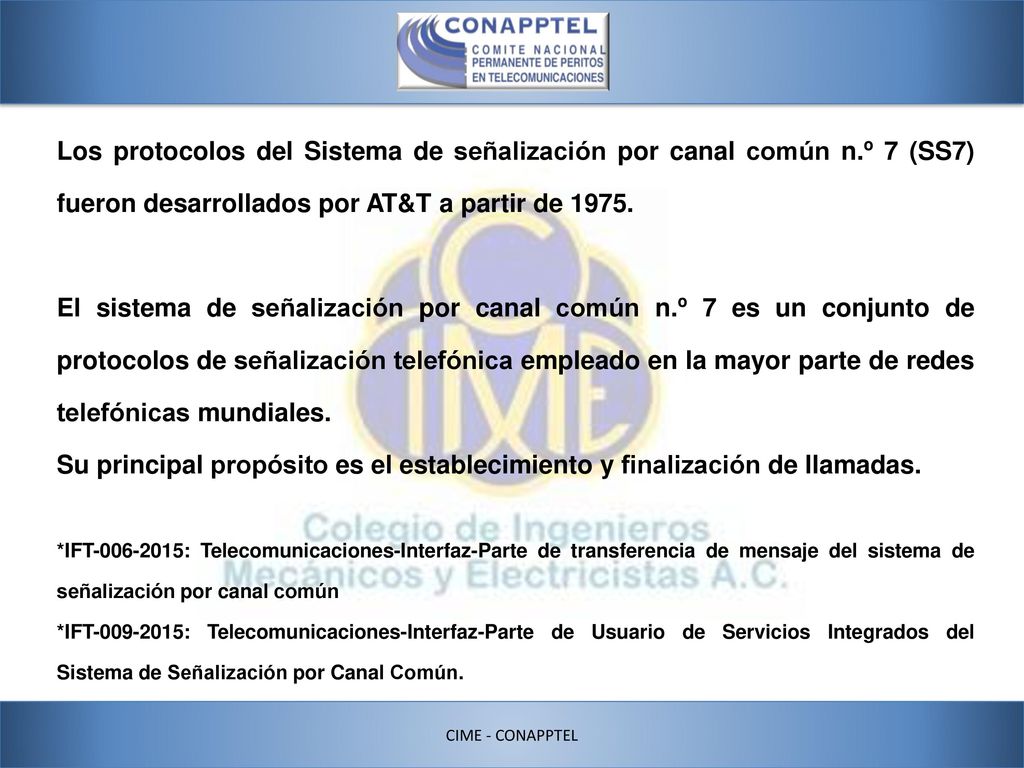 Los protocolos del Sistema de señalización por canal común n