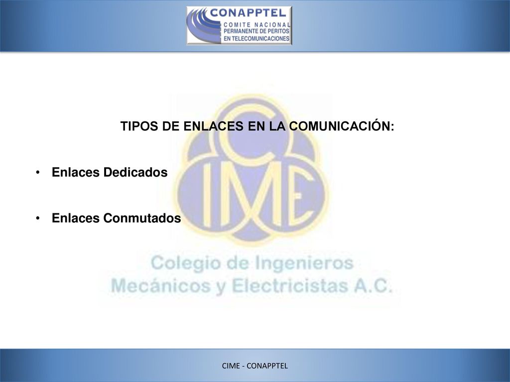 TIPOS DE ENLACES EN LA COMUNICACIÓN: